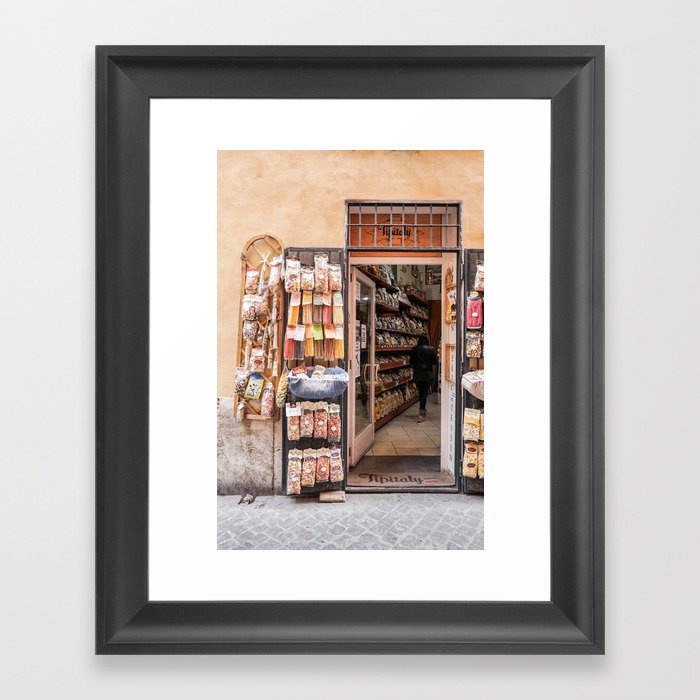 Pasta Shop in Rome, Italy  Framed Art Print