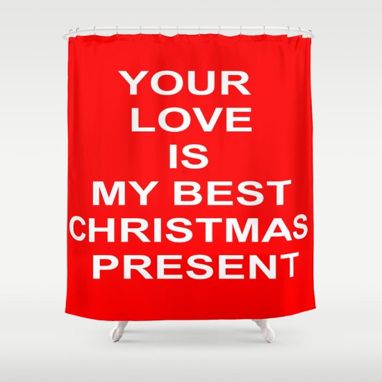 Christmas Red Shower Curtain