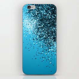 Sparkling BLUE OCEAN Glitter #2 (Faux Glitter) #shiny #decor #art #society6 iPhone Skin