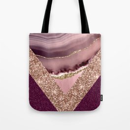 Gold Glitter Purple Seashell Tote Bag