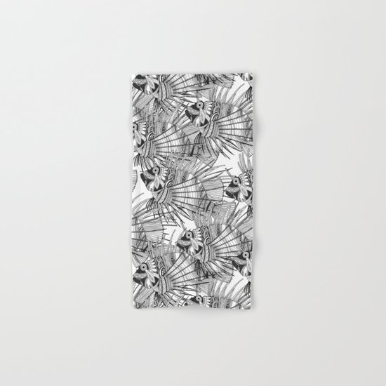 fish mirage black white Hand & Bath Towel
