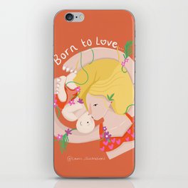 Mother's love born to love red iPhone Skin
