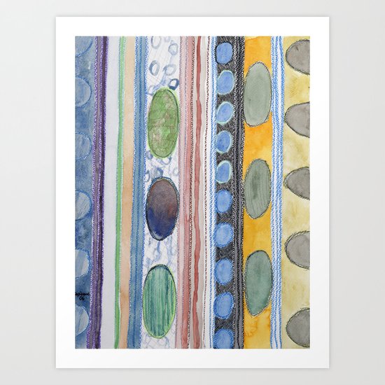 Serene Stripes Art Print