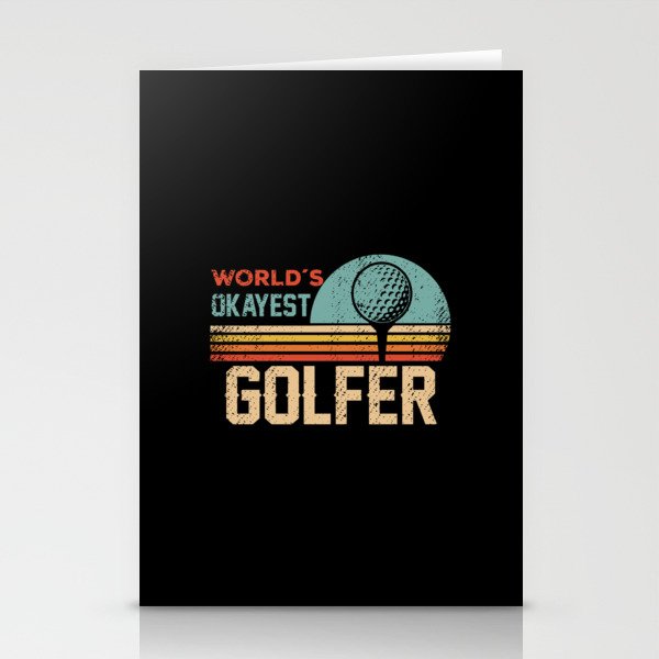 Worlds Okayest Golfer - Golfing Stationery Cards