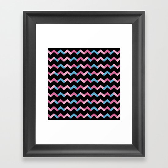 Geometric Chevron Framed Art Print
