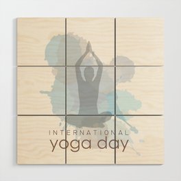 International yoga and meditation workout position Wood Wall Art