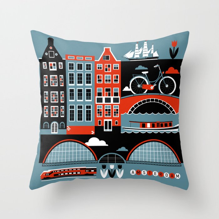 Amsterdam Throw Pillow