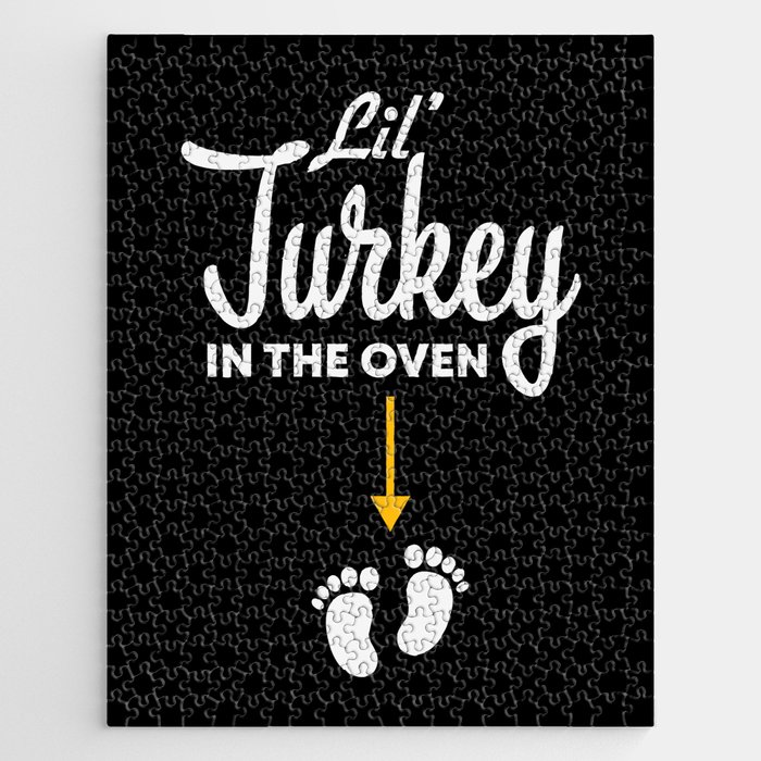 Lil’ Turkey In The Oven Pregnancy Thanksgiving Jigsaw Puzzle