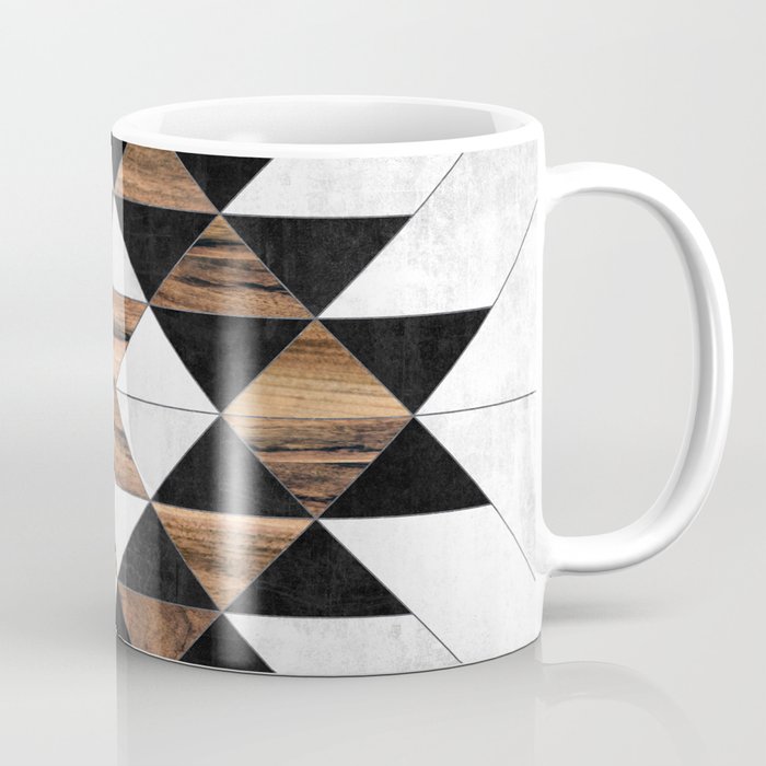 Urban Tribal Pattern No.9 - Aztec - Concrete and Wood Coffee Mug