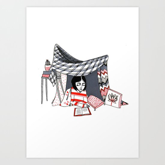 blanket fort Art Print