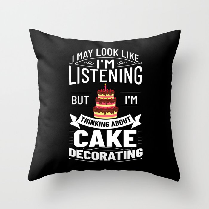 Cake Decorating Baker Ideas Beginner Throw Pillow