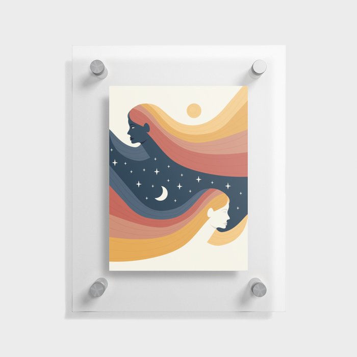 Night & Day Women Floating Acrylic Print