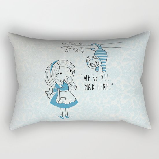 Alice and Cat Rectangular Pillow