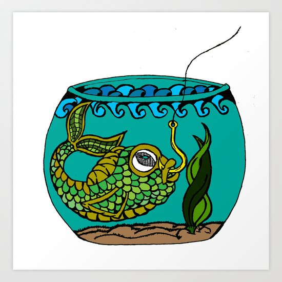 Hooked Art Print