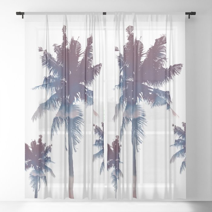 Palm Trees Sheer Curtain