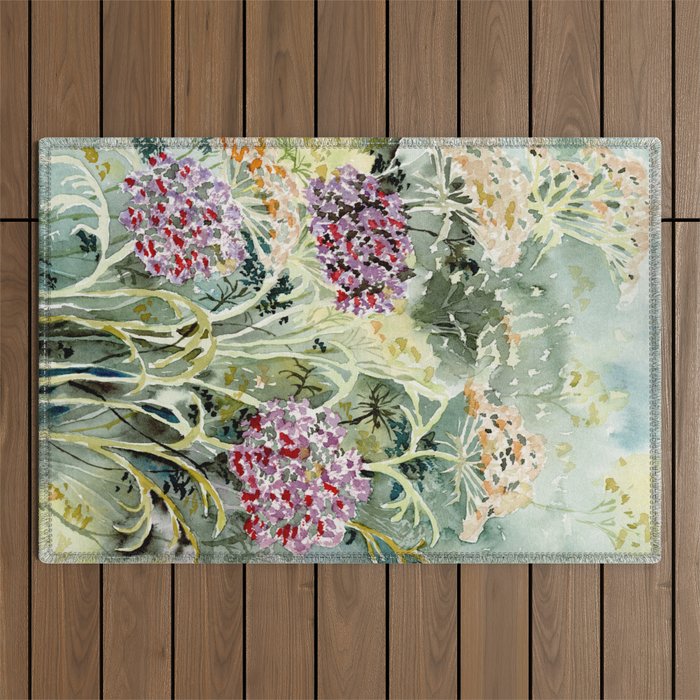 Loose Sketchbook Florals No. 4 Outdoor Rug