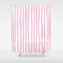 Pink Stripes Shower Curtain