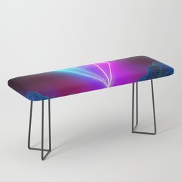 Neon landscape: Synth Crystal Bench