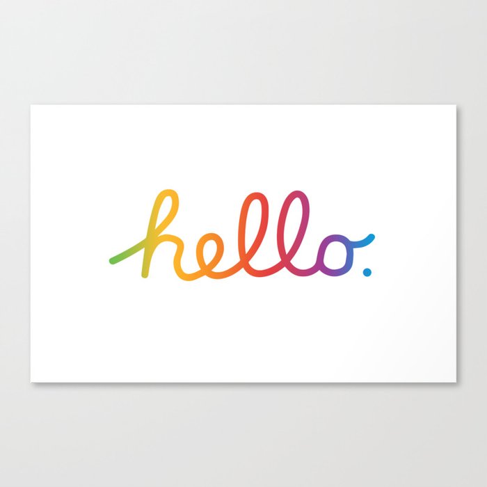 Hello — A tribute to Apple Canvas Print