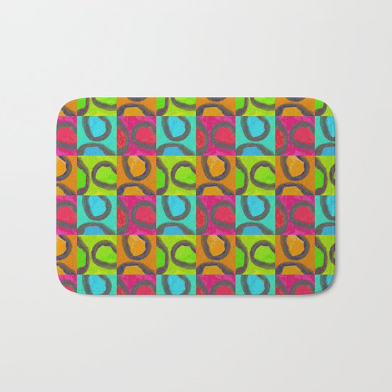 squares & curls Bath Mat