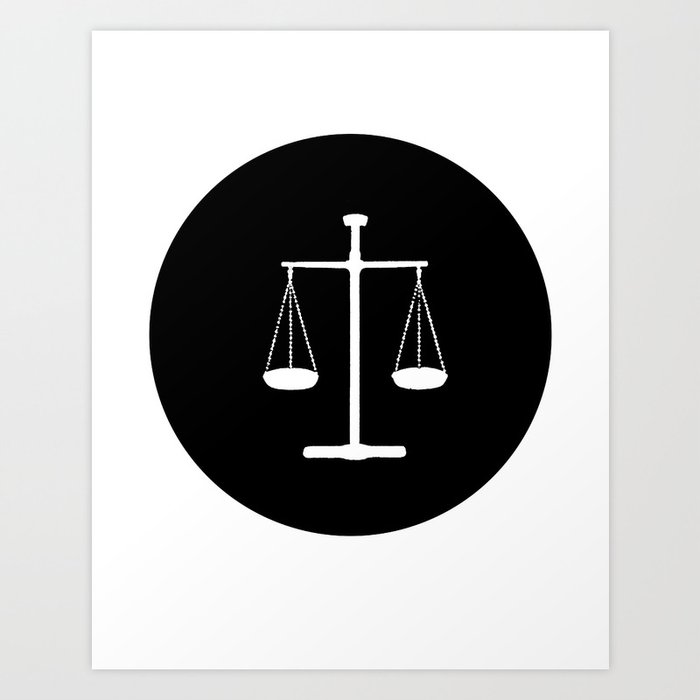 Scales of justice Art Print