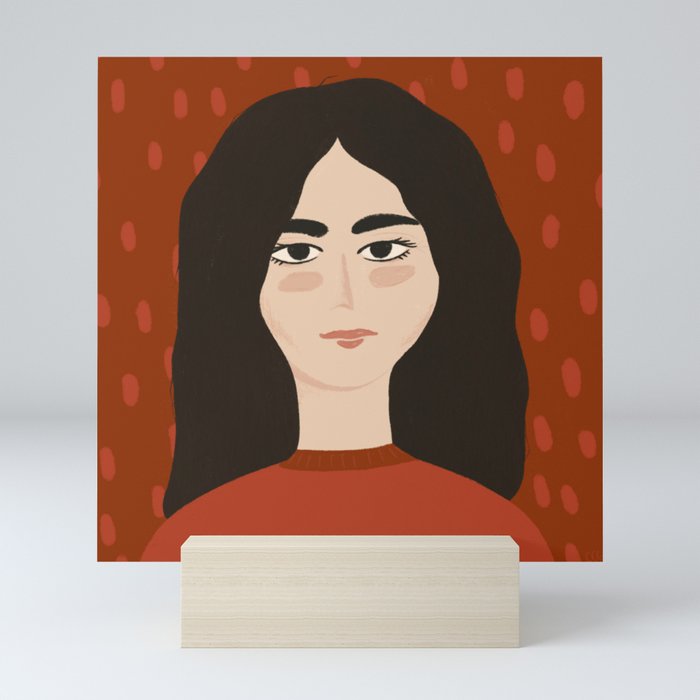 Red Portrait Mini Art Print