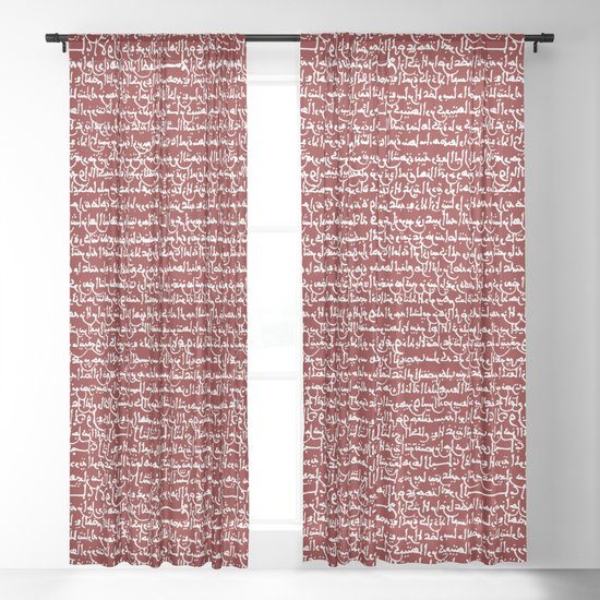 Ancient Arabic Maroon Sheer Curtain By Thinlinetextiles Society6 Combine them with opaque drapes and the possibilities sheer curtains serve more purposes than just dressing up your windows. society6