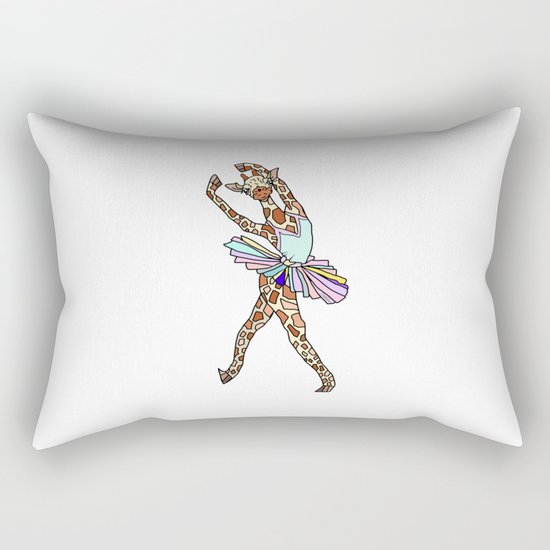 Giraffe Ballerina Tutu Rectangular Pillow