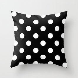Polkadot (White & Black Pattern) Throw Pillow