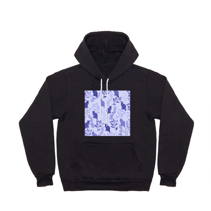 Watercolor Floral and Cat VII Hoody