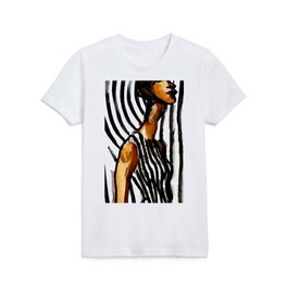 Striped woman Kids T Shirt