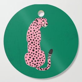 The Stare: Pink Cheetah Edition Cutting Board