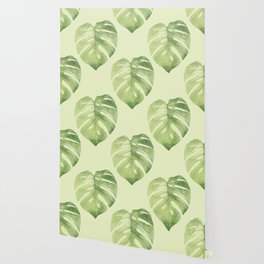 Monstera Leaf Seamless Pattern Wallpaper
