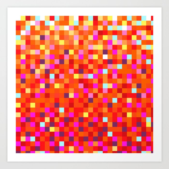 Inferno -- Pixel Art by KCS Art Print