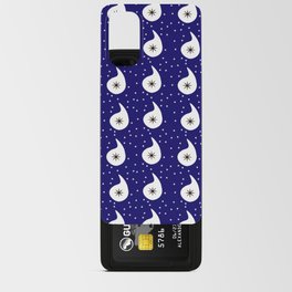 Navy Blue Paisley Polka Dot Pattern Android Card Case
