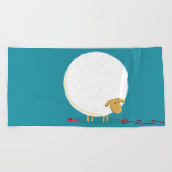 Fluffy Sheep Beach Towel