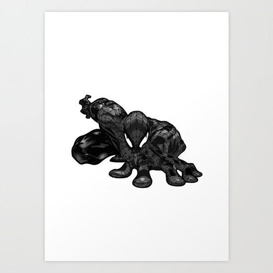Spiderman B&W Art Print