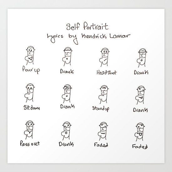 Self Portrait (Kendrick Lamar Version) Art Print