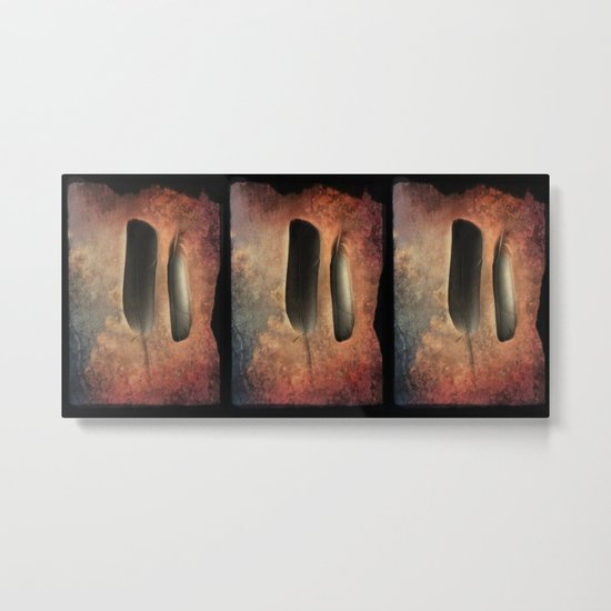 Six Feathers Metal Print