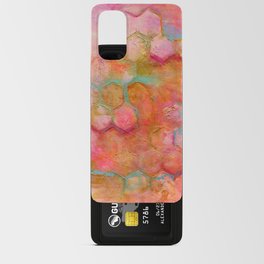 Abstract hot pink honeycomb Android Card Case