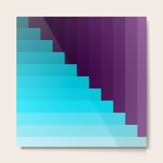Ups and Down | Deep Within | Purple | Blue | Turquoise Metal Print
