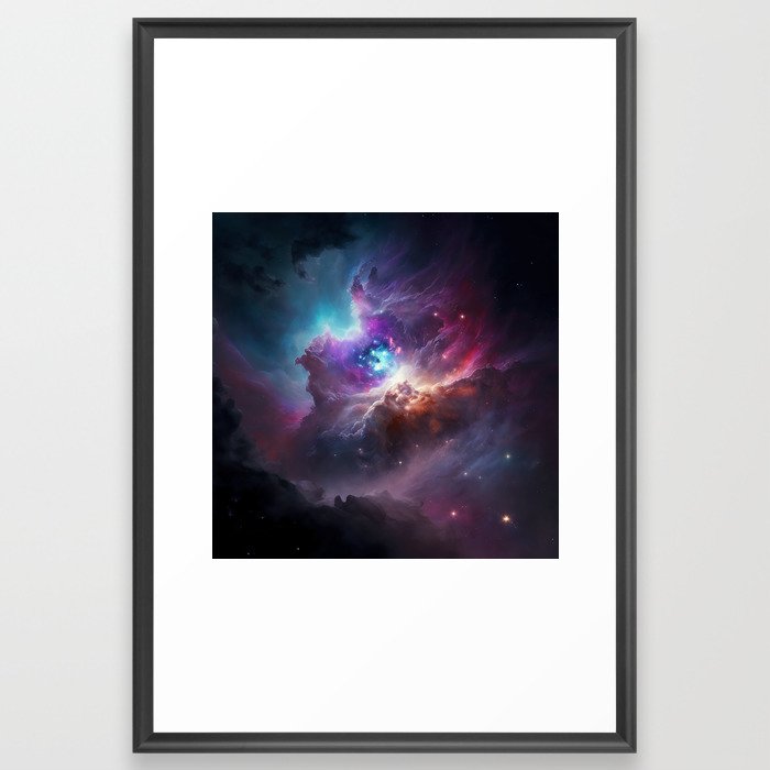 Space Nebula Galaxy Astronomy Framed Art Print
