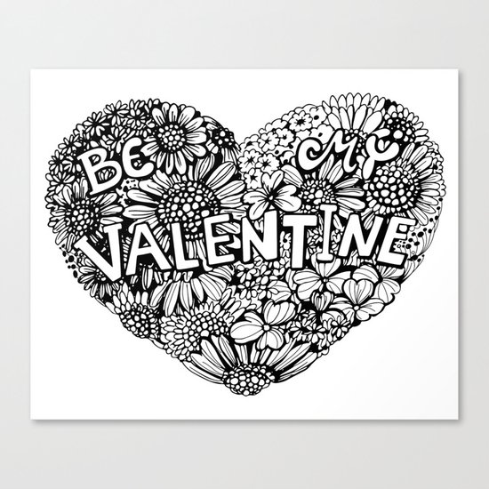 Floral heart Canvas Print