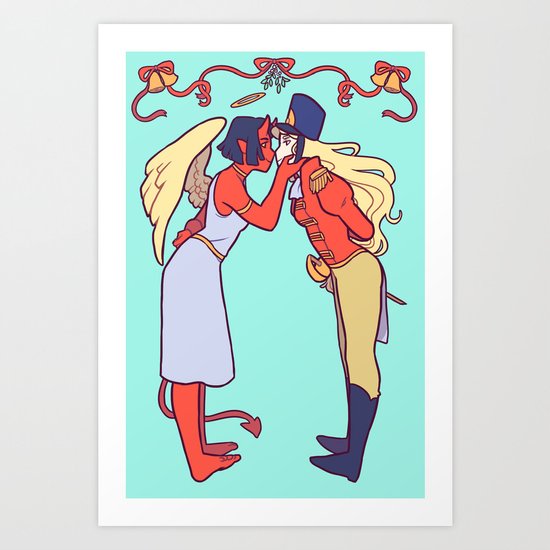 Christmas Ladies Art Print