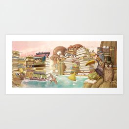 The Library Islands Art Print