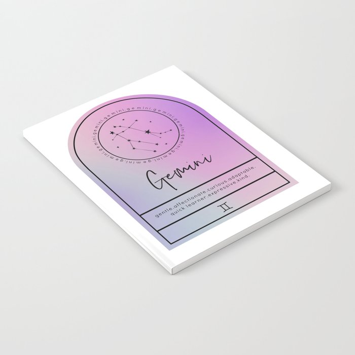 Gemini Zodiac | Iridescent Arches Notebook