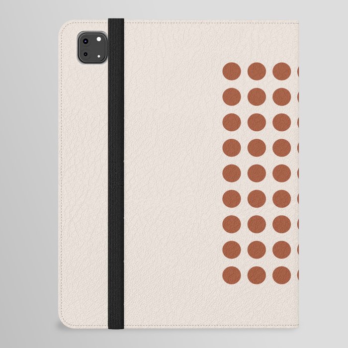 Geometric Dots Rust Terracotta iPad Folio Case
