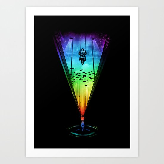 Swinging Away Art Print