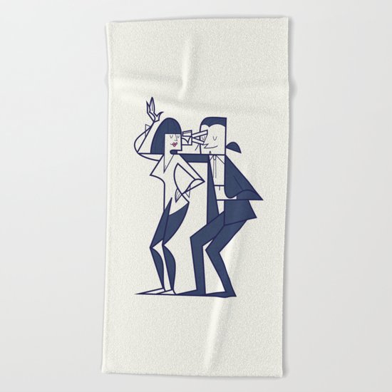 Just shut the fuck up and love me Beach Towel