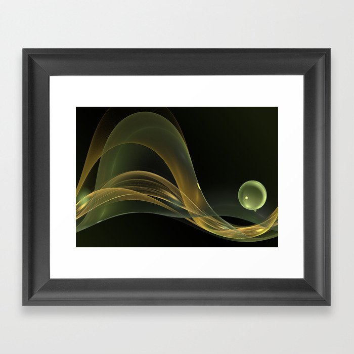 Green Wave Framed Art Print